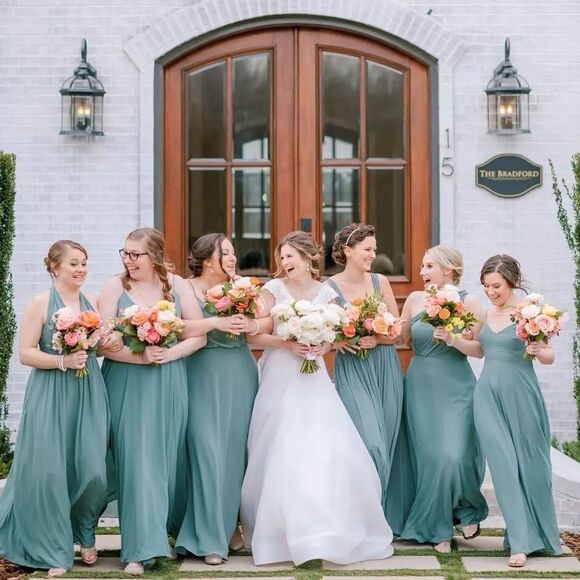 NEW Birdy Grey Elsye Bridesmaid Long Maxi Dress in Sea Glass Green Size XXL - Picture 12 of 16